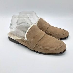 Lucky Brand Caydim Suede Faux Fur Lined Footbed Mule. Size 7.5M.